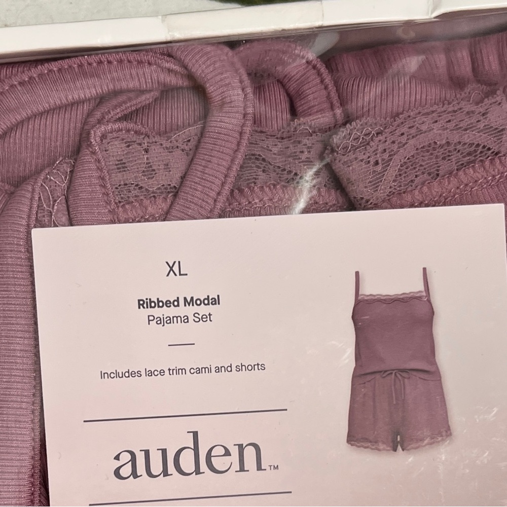 NWT!!! Auden Ribbed Modal Pajama Set - Mauve
